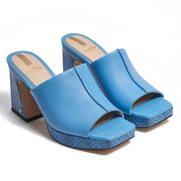 SAM EDELMAN Wilton Leather Mule Sandals Size 9 - Picture 1 of 9